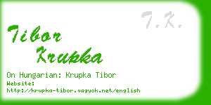 tibor krupka business card